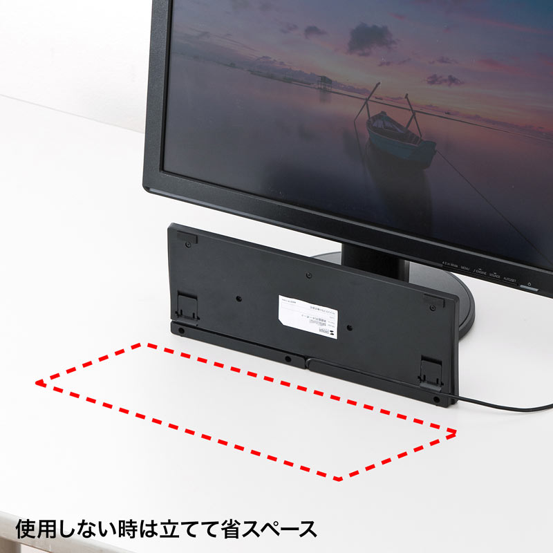 【最大2,000円オフクーポン発行中】キーボード 有線 英語配列 USB スリム コンパクト ブラック SKB-E3UN サンワサプライ - Image 3
