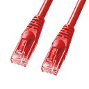 【最大2,000円オフクーポン発行中】カテゴリ6Aより線LANケーブル レッド 10m KB-T6AY-10R サンワサプライ