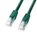 【最大2,000円オフクーポン発行中】つめ折れ防止カテゴリ6LANケーブル グリーン 15m KB-T6TS-15GN サンワサプライ