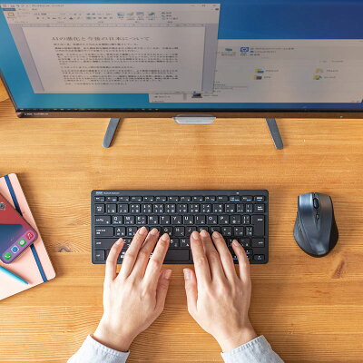 【最大1,000円オフクーポン発行中】キーボード ワイヤレス Bluetooth マルチペアリング 持ち運べる 抗菌 薄型 スリム コンパクト SKB-BT36BK サンワサプライ - Image 3
