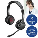 ヘッドセット bluetooth マイク付き 両耳 単一指向性マイク MM-BTSH62BK サンワサプライ