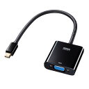 Mini DisplayPort-VGA変換アダプタ ミニDisplayPortオス-VGAメス AD-MDPV02 サンワサプライ