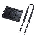 SurfaceGo2 ケース 耐衝撃 ハンドル、スタンド、ショルダーベルト付き ブラック PDA-SF7BK サンワサプライ