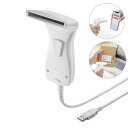 バーコードリーダー 1次元タッチ式 抗菌タイプ スマホ画面読み取り対応 USB接続 スタンド付き BCR-1D7W サンワサプライ