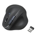 静音ワイヤレスマウス エルゴノミクス 2.4GHzワイヤレス USB A ブルーLED 5ボタン 単三電池 MA-EWBS513BK サンワサプライ