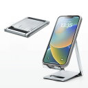 モバイルスタンド 折りたたみ式 超薄型9mm アルミ製 無段階角度調整 持ち運び タブレット スマホスタンド シルバー PDA-STN68S サンワサプライ【ネ...