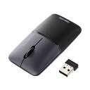 モバイルマウス SLIMO 2.4GHzワイヤレス USB A接続 スリム 軽量 静音 収納できる充電ケーブル ブラック MA-WBS310BK サンワサプライ