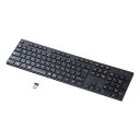 ワイヤレスキーボード コンパクトサイズ フルキーボード 2.4GHzワイヤレス 日本語109A配列 薄型メンブレン 電池式 ブラック SKB-WL39BK サン...