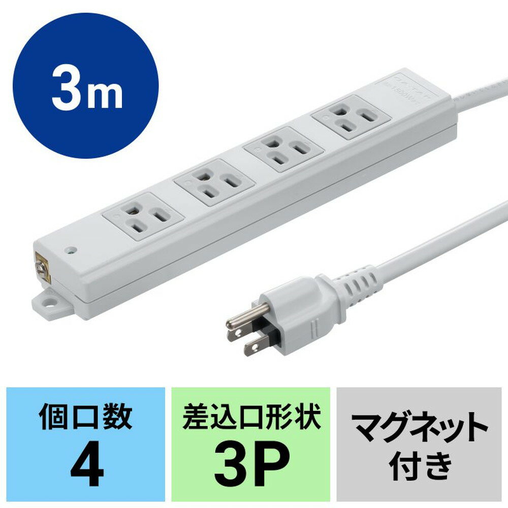 ʪ勵å Ĺ3m 4ĸ 3pץ饰 ޥͥåդ TAP-KS4N-3 掠ץ饤