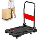 【最大1,000円オフクーポン発行中】折りたたみ台車 4輪自在 滑り止め付 耐荷重150kg 大サイズ CART-FA7HBK サンワサプライ