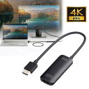 HDMI-DisplayPort変換アダプタ 4K/60Hz ケーブル長20cm パソコン PS5 ブラック AD-HD31DP サンワサプライ【ネコポス対応】