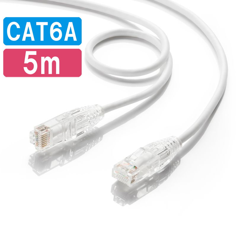 ƥ6ALAN֥ ؤλå 5m ॱ֥ ĥޤɻ 餫LAN֥ 10Gbps  RJ45 ۥ磻 KB-SL6AYS-05W 掠ץ饤