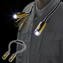 ネックライト 首掛け式LED USB充電式 作業用 防水規格IP44 最大120ルーメン フレキシブルアーム LED-NECK1 サンワサプライ
