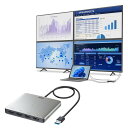 USB-HDMIディスプレイアダプタ 4K/30Hz対応 4画面出力 USB-A接続 変換アダプタ USB-CVU3HD7 サンワサプライ