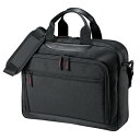【訳あり 新品】PCキャリングバッグ(14.1型ワイドまで対応・ビジネス・通勤・保護・ブラック・マチ拡張) BAG-W1BKN サンワサプライ ※箱にキズ、汚れあり