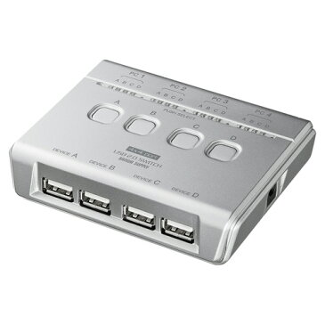 USB手動切替器 USB2.0ハブ付き 4回路 SW-US44HN サンワサプライ