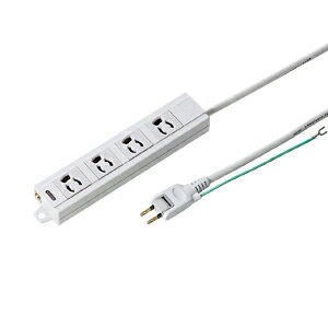 【最大1,000円オフクーポン発行中】電源タップ 3P 4個口 1m マグネット 通電ランプ付 TAP-MG341N2PN-1 サンワサプライ