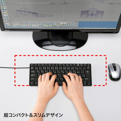 【最大1,000円オフクーポン発行中】キーボード 有線 USB コンパクト テンキーなし ブラック SKB-SL18BKN サンワサプライ - Image 3