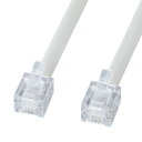 【最大2,000円オフクーポン発行中】電話ケーブル エコロジー ノーマル ホワイト 10m TEL-EN-10N2 サンワサプライ