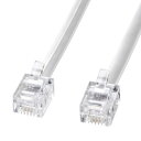 【訳あり 新品】モジュラーケーブル(ホワイト・15m) TEL-N1-15N2 サンワサプライ ※箱にキズ、汚れあり