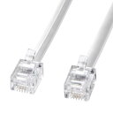 【最大2,000円オフクーポン発行中】モジュラーケーブル ホワイト 20m TEL-N1-20N2 サンワサプライ