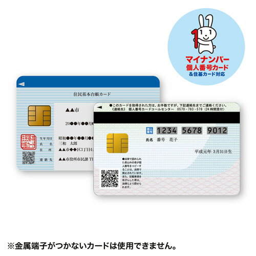 【訳あり 新品】ICカードリーダライタ （確定申告・マイナンバー・e-Tax・公的個人認証サービス・接触型） 自宅で確定申告　ADR-MNICUBK　サンワサプライ ※箱にキズ、汚れあり