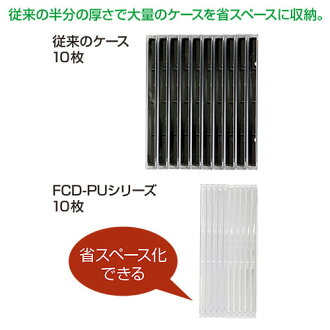 DVD・CDプラケース(100枚セット・クリア・5mm)_サンワサプライ_FCD-PU100C