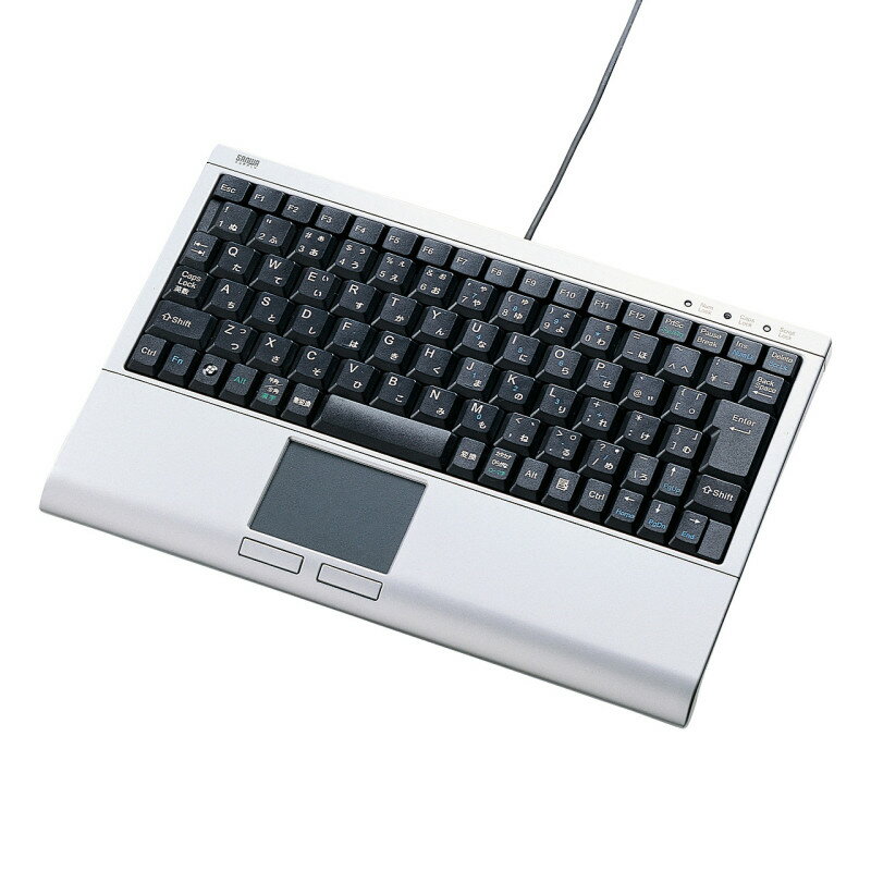 【最大1,000円オフクーポン発行中】キーボード 有線 USB タッチパッド付 テンキーなし シルバー SKB-TP01SVN サンワサプライ