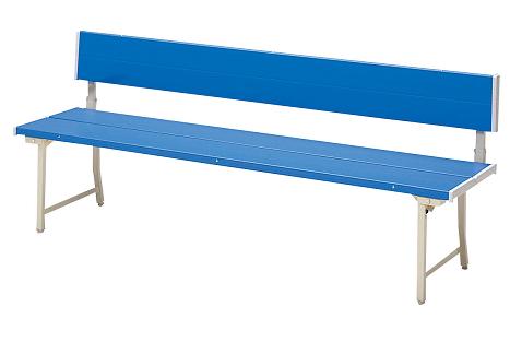 折り畳みカラーベンチ(背付) 幅150cmタイプ FB-2B ガーデンベンチ 屋外ベンチ パークベンチ 樹脂ベンチ 折りたたみ …
