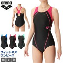 値下げ 15％OFF 送料無料 arena アリーナ フィットネス水着 ワンピース レディース 水着 水泳 スイミング ウェア ジム プール 競泳水着 ブルー ピンク ブラック 黒 LAR-4201W lar4201w M L O