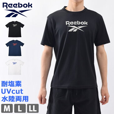 値下げ 55％OFF Tシャツ 半袖 メンズ Reebok リーボック ランニング ウェア クルーネック ラッシュTシャツ スポーツウェア 水陸両用 耐塩素 男性用 丸首シャツ ブランド 体型カバー 紳士 パイソン柄 ロゴTシャツ ジム 420761 M L LL ネコポス 送料無料