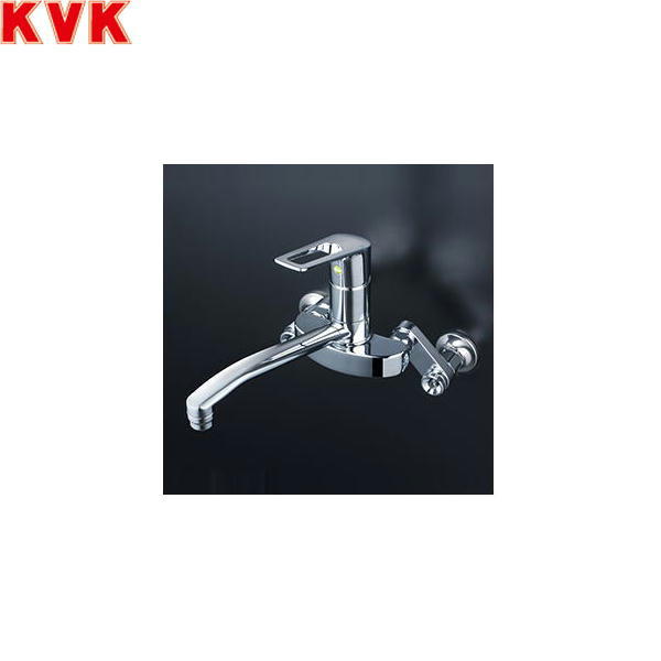 KVKシングルレバー混合水栓 KM5010ZTHAEC 吐水口長さ：240mm 寒冷地仕様 eレバー水栓(レバー中央水吐水) 上付パイプ仕様 楽締めソケット付 寒冷地仕様には逆止弁なしKVK KM5010ZTHAEC