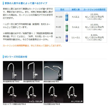 ［M-100］メイスイ［Meisui］家庭用浄水器2型Mシリーズ交換用カートリッジ【送料無料】