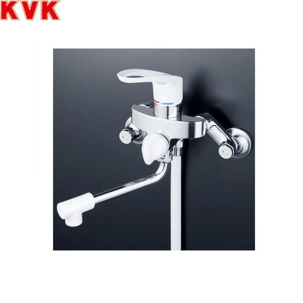 KVKシングルレバーシャワー水栓 KF5000Z 寒冷地仕様 eシャワーNf(浴び心地のいい快適節水シャワー) シャワーヘッド白/シャワーホース白1,6m/白ハンガー 洗い場・浴槽兼用水栓KVK KF5000Z