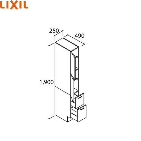 ARS-255 リクシル LIXIL/INAX PIARAピアラ トールキャビネット 間口250mm ミドルグレード 送料無料