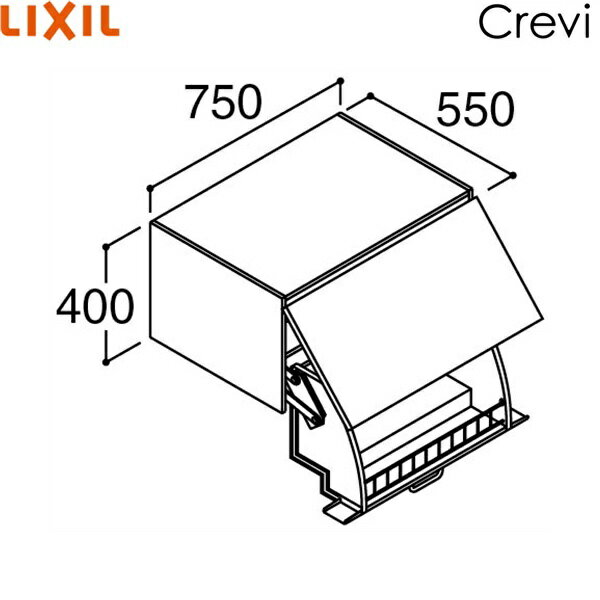 RAU-756W/ハイグレード リクシル LIXIL/INAX クレヴィ アッパーキャビネット ダウン機構付 奥行560タイプ 間口750 送料無料[]