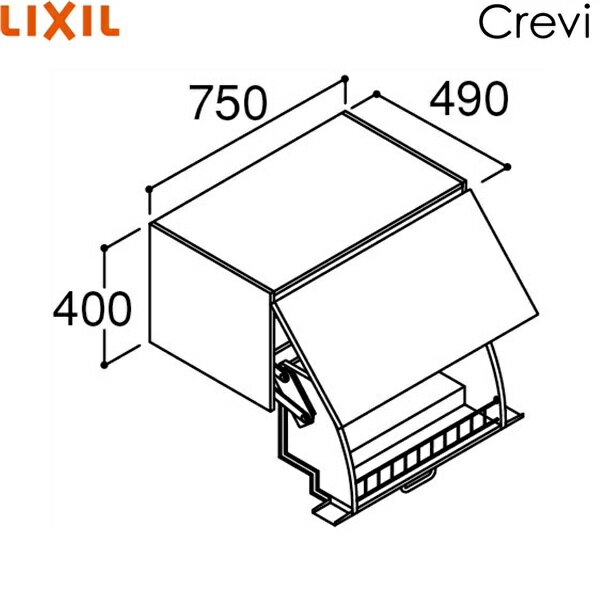 RBU-755W/ミドルグレード リクシル LIXIL/INAX クレヴィ アッパーキャビネット ダウン機構付 奥行500タイプ 間口750 送料無料