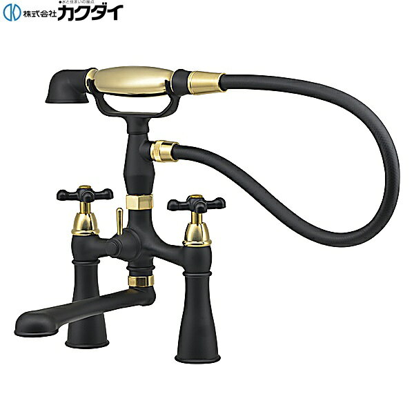 カクダイ [KAKUDAI] 151-220-D 2ハンドル混合栓(シャワーつき) ●取付穴径22~27ミリ・厚5~35ミリ ●泡沫吐水 ●上部:0171R(湯水共通) ●シャワーホース接続部ネジG1/2 ●スパウト取付ネジW26山20KAKUDAI 151 220 D