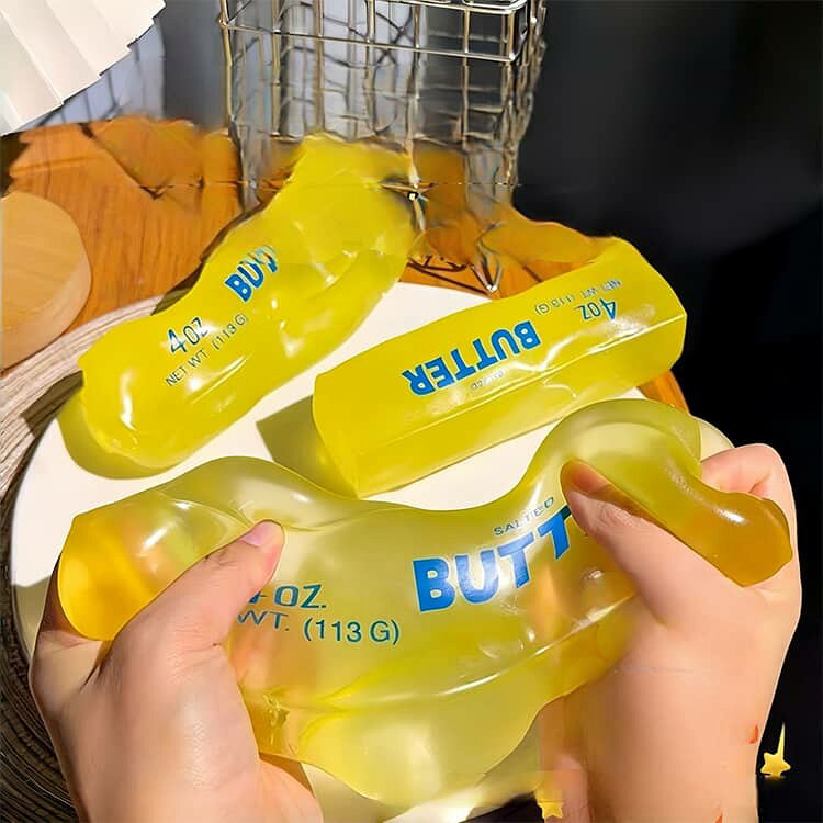 ソフト ストレス解消 バタースクイーズ 低反発 握って遊ぶおもちゃ スクイーズ おもちゃ 感覚フィジェット 新感覚 新感覚 ゆっくり戻る もちもち 癒しグッズ プレゼント リラックス バター型 不安 ADHD 自閉症 子供 大人へのギフト gekiyasu1-10016513 激安屋 サンプル画像3