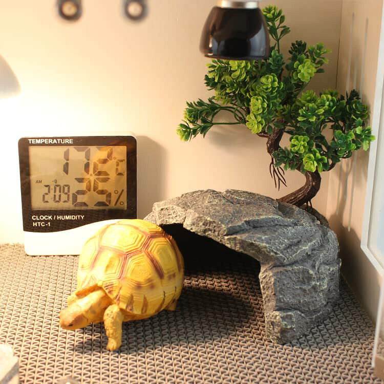 激安屋の装飾 クモ トカゲ 洞窟 加湿 ウェットシェルター 両生類 飼育 カメレオン トンネル 爬虫類シェルター 亀 テラリウム 水槽 アクアリウム シェルター&樹の2点セット サソリ 熱帯魚 ヤモリ イモリ ヘビ カエル 爬虫類シェルター 置物 飾り 樹脂製 観賞魚 人工岩 S M L｜アングル3