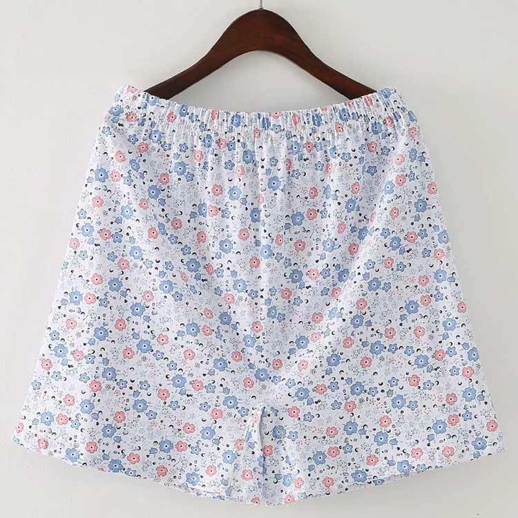 ショーツ レディース トランクス 綿 コットン ボックスショーツ ショーツパンツ 深ばき 花柄 女性用 下着 ルームウェア 部屋着 おやすみパンツ 大きいサイズ 女性 インナー パンツ パンティ 締め付けない ゆったり 送料無料 3