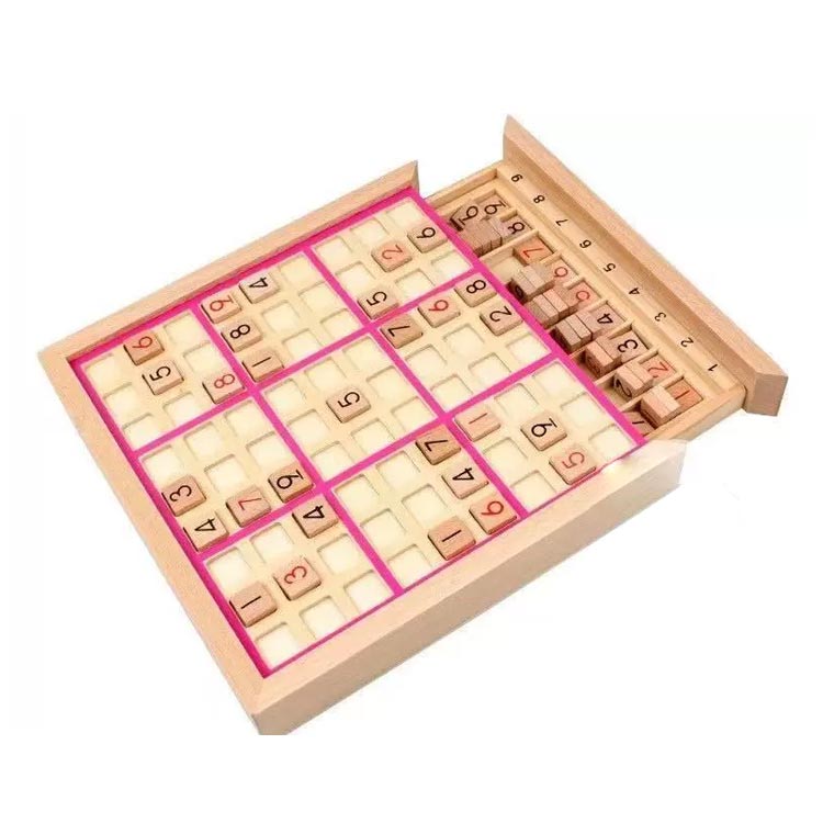 数独 ナンプレ 木製 ナンバープレース 知育玩具 脳トレ 数字 数独パズルボード 木製ゲーム 脳トレボード 数独 脳トレ キッズ 子供 教育玩具 おもちゃ 大人 ボードゲーム 高齢者 脳力ゲーム 親子ゲーム 引き出し 送料無料 2
