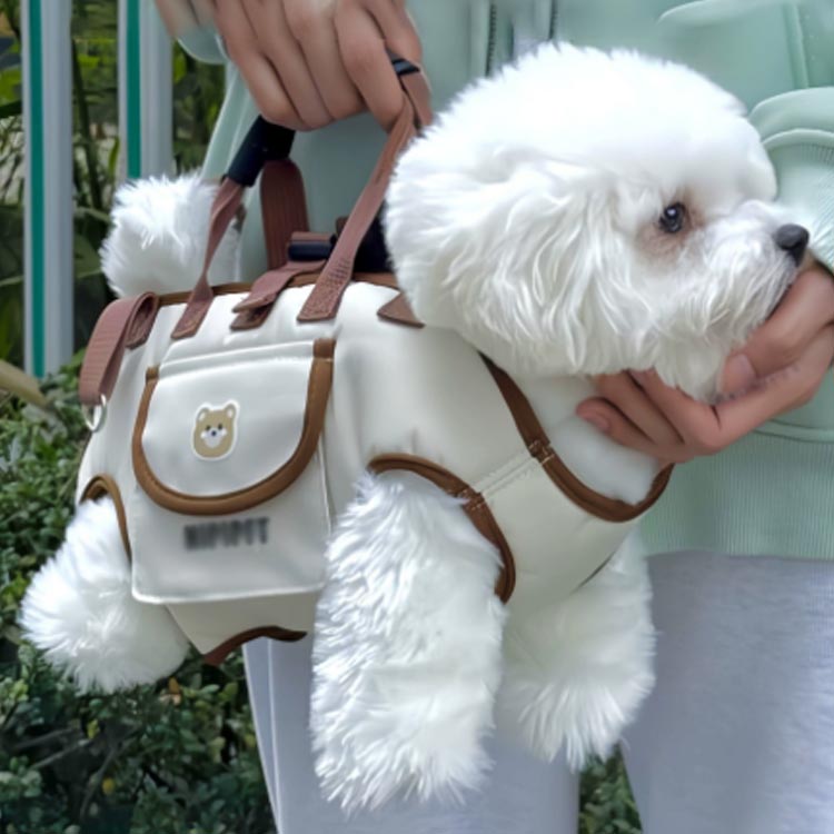 犬 キャリーバッグ 3way ショルダーバッグ 夏 斜め掛け ペットバッグ リード付き ...