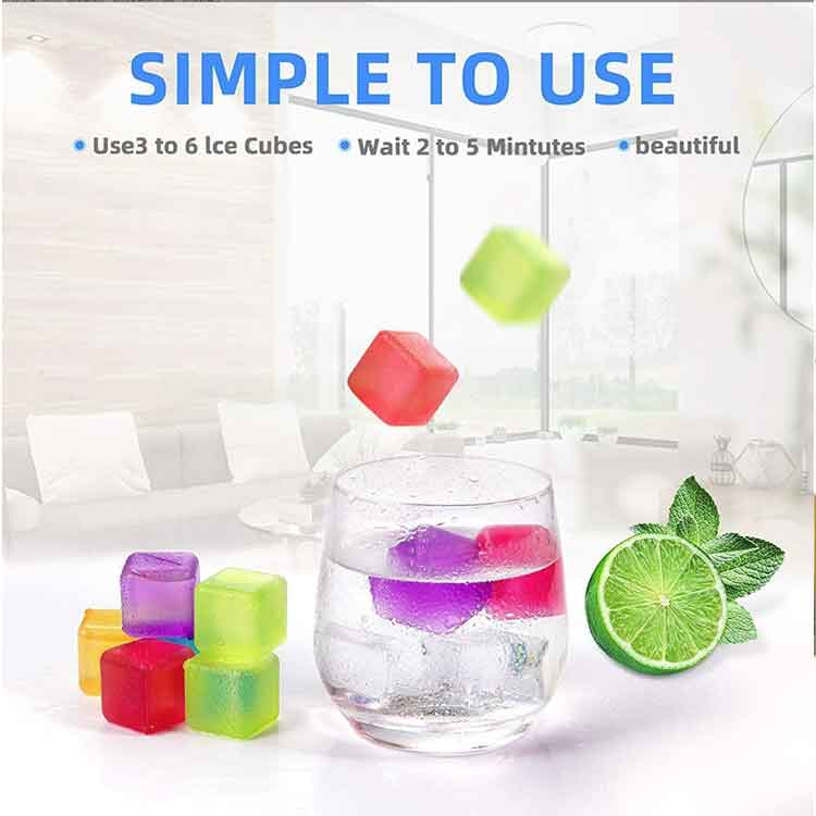 24個セット アイスキューブ プラスチック 氷 製氷器 溶けない氷 四角氷 丸氷 ハー...