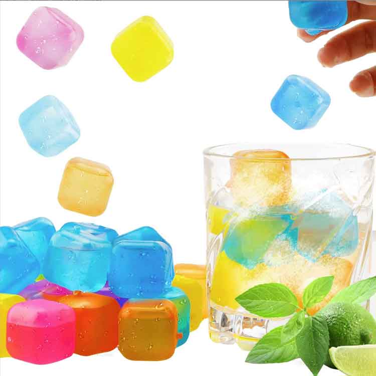 24個セット アイスキューブ プラスチック 氷 製氷器 溶けない氷 四角氷 丸氷 ハー...