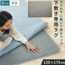 【クーポンで5%OFF!7/11迄】 下敷きラグ 下敷き専用ラグ アンダーラグ ラグ ズレ防止 洗えるラグ ラグマット 1.5畳用 120×175 ウレタンラグ...
