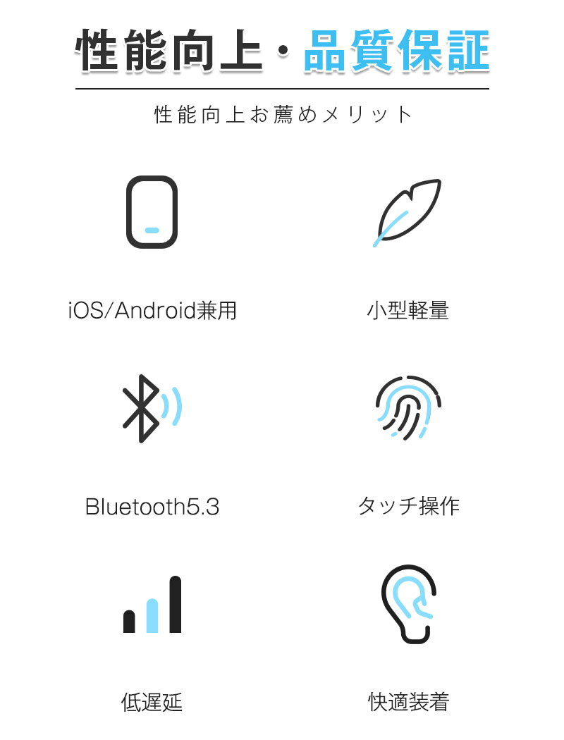 ワイヤレスイヤホン Bluetooth 5.3 超小型 最高音質 ブルートゥースイヤホン 片耳 ヘッドセット ハンズフリー通話 マイク内蔵 無線通話 超軽量 ハイレゾ級高音質 クリスマス ギフト お歳暮 プレゼント 恋人 友達 携帯便利 送料無料 3