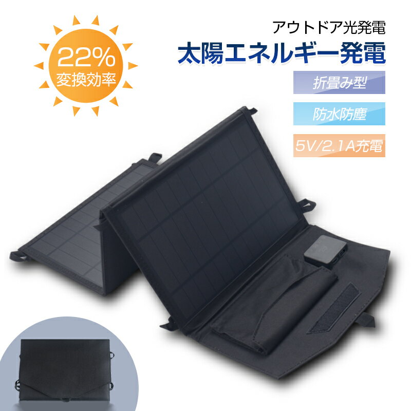 ソーラーパネル 21W ソーラーチャージャー 太陽光充電器 