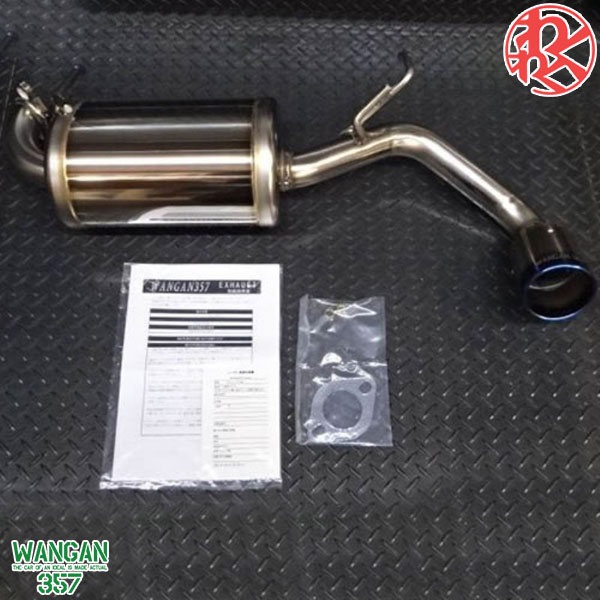 WANGAN357 JB64W スズキ ジムニー チタンテール マフラー 出口93φ JQR認証 車検対応 リアピース交換