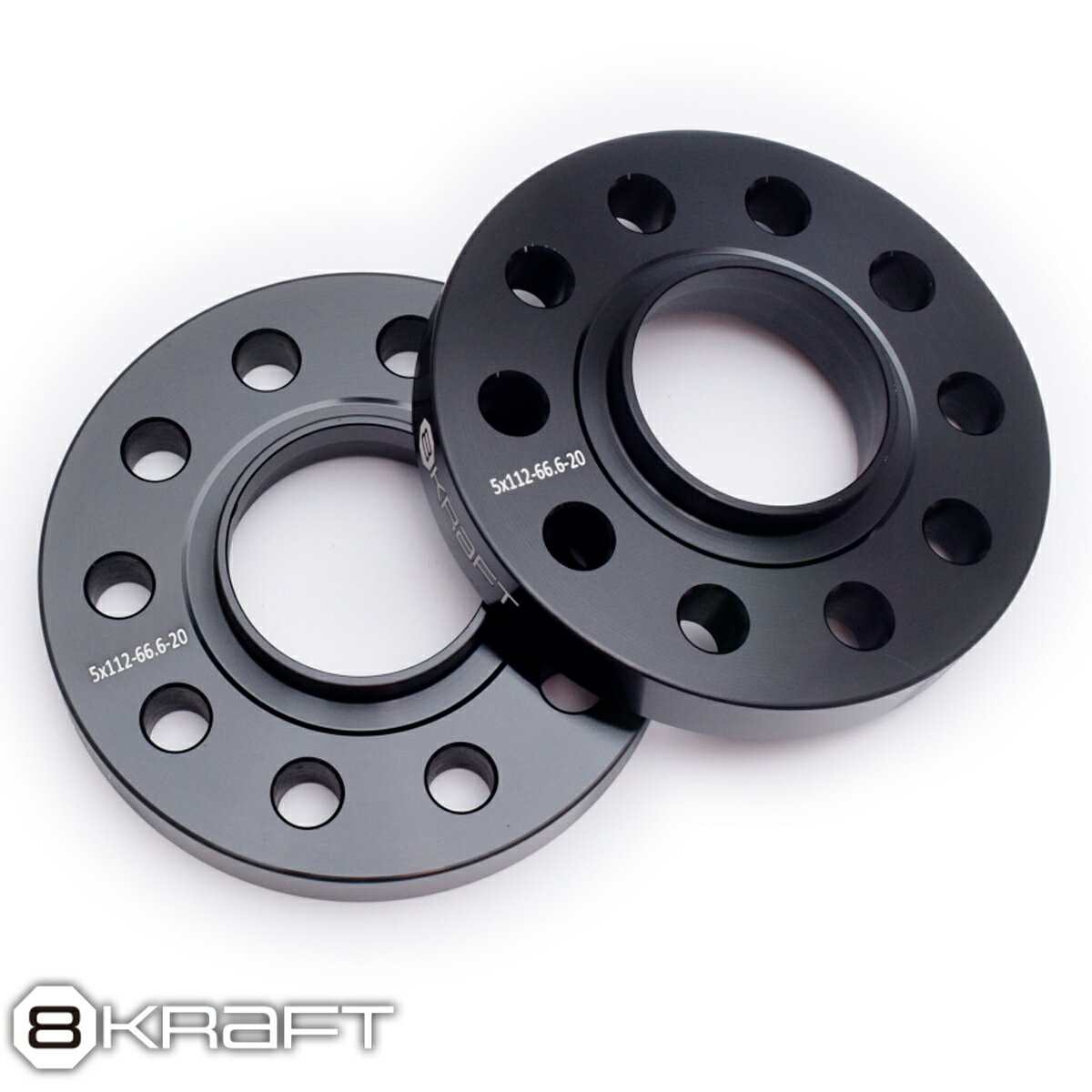 8KRAFT BMW MINI ミニ ハブ付 スペーサー 20mm 5H-112 φ66.6 ワイトレ PCD112 5穴 ハブ径 φ66.6 ワイドトレッドスペーサー